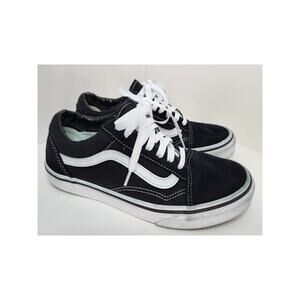 Vans Old Skool Style Sneakers Black White Pattern Women's Sz 6 Low Top Skate